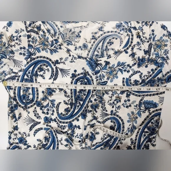 H&M paisley tie front crop top size S - Picture 11 of 13